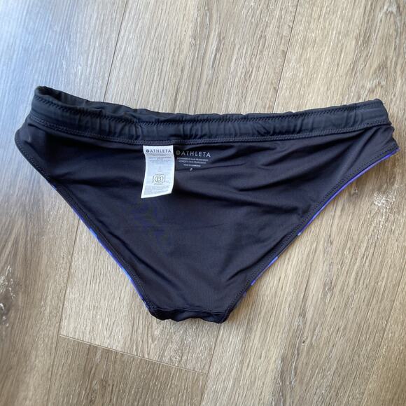 Athleta Maldives Bra Cup Tankini Sz 38 B/C Bottoms Sz S Blue Black Camo - Picture 9 of 16